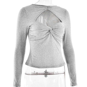 Slim - Fit Hollow Out T-Shirt - MRC STORETopMy StoreSlim - Fit Hollow Out T-Shirt - MRC STOREMRC STORECJCS199295903CXGrayL