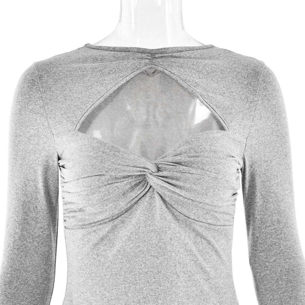 Slim - Fit Hollow Out T-Shirt - MRC STORETopMy StoreSlim - Fit Hollow Out T-Shirt - MRC STOREMRC STORECJCS199295903CXGrayL