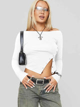 Slim Fit Long Sleeve Top - MRC STORETopMy StoreSlim Fit Long Sleeve TopMRC STORECJCS210178803CXWhiteL