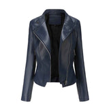 Slim Fit PU Leather Coat - MRC STORETopMRC STORESlim Fit PU Leather CoatMRC STORECJYD210764821UFDark BlueE US