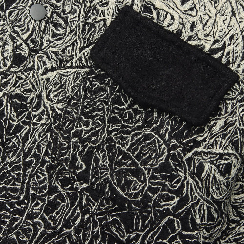 Solid Color Casual Commuter Jacket - MRC STOREJacketsMRC STORELine Composite Gradient Jacket For Men MRC STORE MRC STORECJXZ195935002BYBlackL