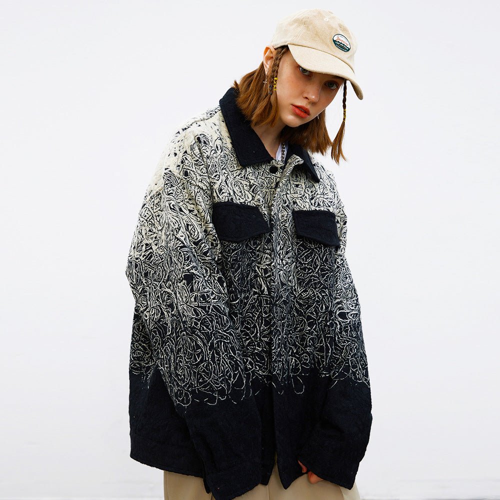 Solid Color Casual Commuter Jacket - MRC STOREJacketsMRC STOREPerson wearing a patterned jacket and cap on a white backgroundMRC STORECJXZ195935002BYBlackL