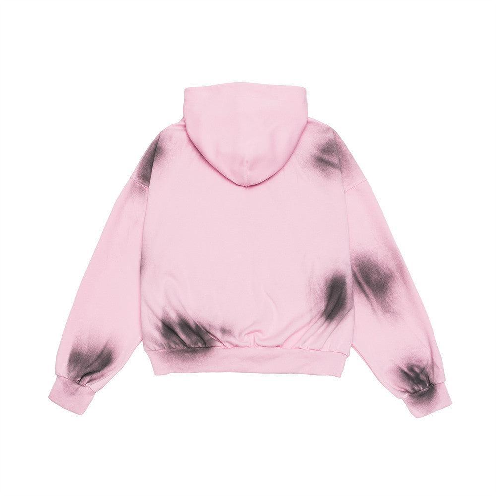Splash Ink Hooded Pullover – Loose Sweater - MRC STOREHoodieMy StoreSplash - Ink Spray Paint Loose Hooded Pullover Sweater - Street Fashion for Youth in Pink, White, & Black - MRC STOREMRC STORECJWY210729507GTWhiteL