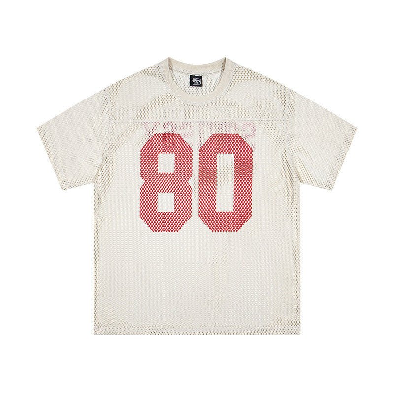 Sports Jersey - Letter Print Short Sleeve Top - MRC STORET-ShirtsMy StoreSports Jersey - Letter Print Short Sleeve Top My Store MRC STORECJYH241438038LOXC6916 BlackL