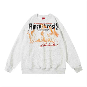 Spray Paint Letter Sweater - MRC STORETopMy StoreSpray Paint Letter SweaterMRC STORECJWY209618308HSFlower GrayL