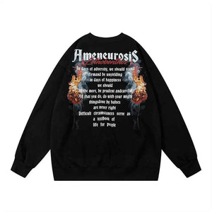 Spray Paint Letter Sweater - MRC STORETopMy StoreSpray Paint Letter SweaterMRC STORECJWY209618308HSFlower GrayL