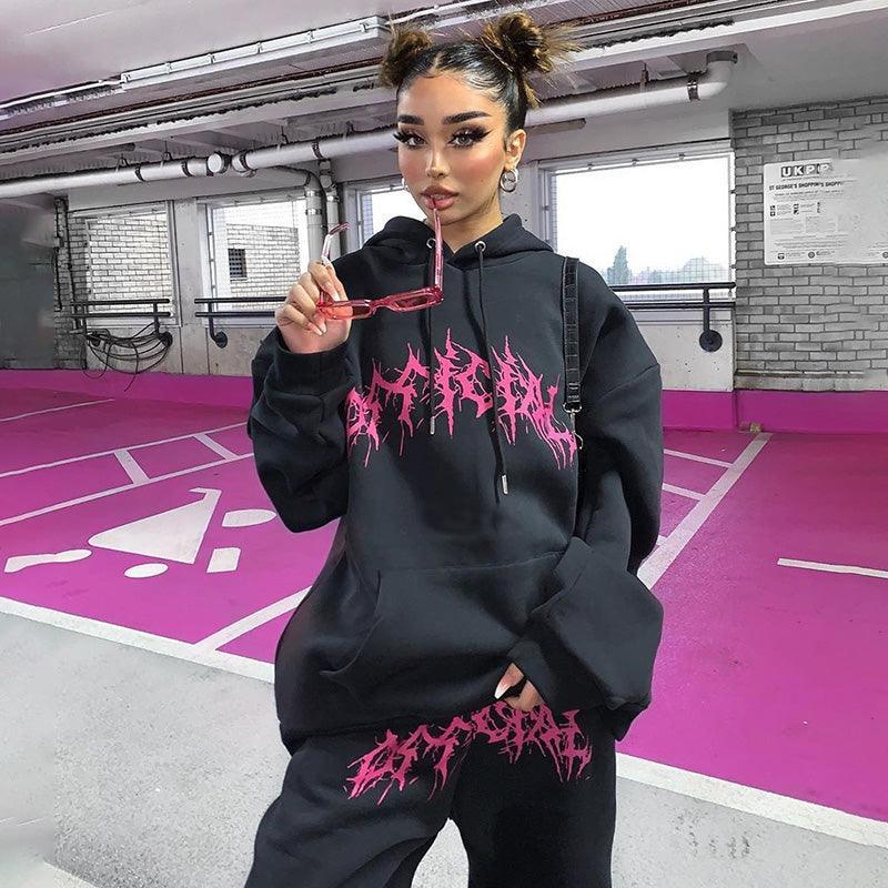 Street Style Printed Hoodie - MRC STORETopMy StoreStreet Style Printed Hoodie - MRC STOREMRC STORECJNSSYWY06069-Black-LBlackL