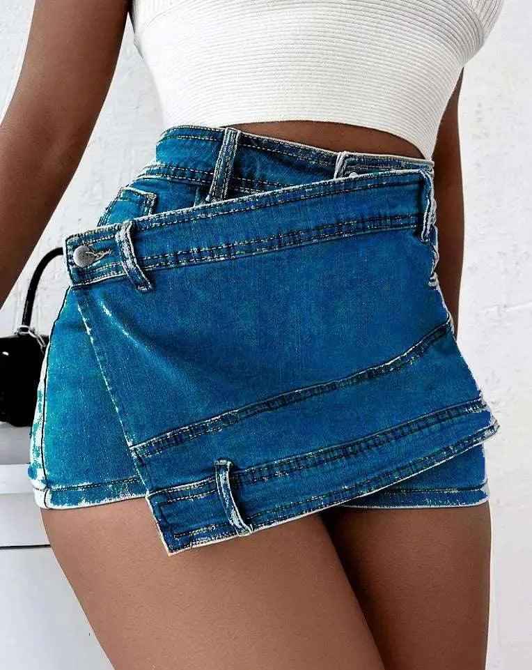 Stretch Vintage Denim Shorts - MRC STOREjeansMy StoreStretch Vintage Denim ShortsMRC STORECJDK204658505EVDark Blue2XL