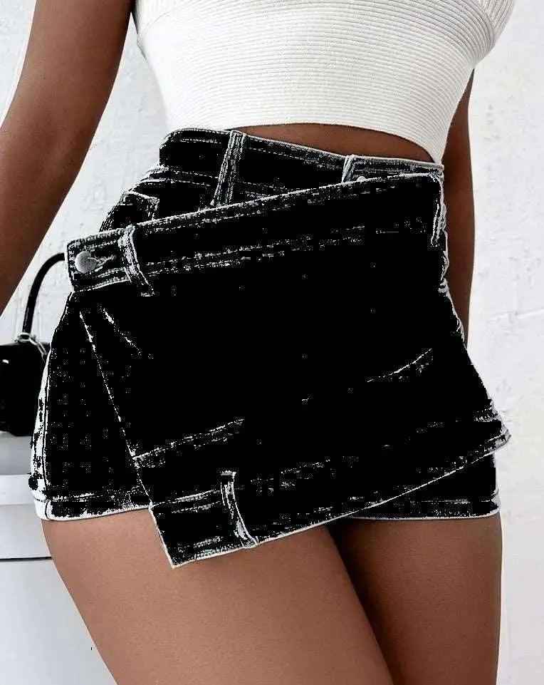 Stretch Vintage Denim Shorts - MRC STOREjeansMy StoreStretch Vintage Denim ShortsMRC STORECJDK204658529CXBlack2XL