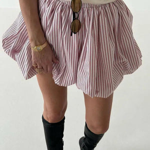 Striped High Waist Skirt - MRC STOREbottomsMy StoreStriped High Waist Skirt - MRC STOREMRC STORECJQZ211943206FUPinkL