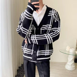 Striped Knitted Retro Men's Cardigan Coat – Timeless Casual Elegance - MRC STOREJacketsMy StoreStriped Knitted Retro Men's Cardigan Coat – Timeless Casual Elegance - MRC STOREMRC STORECJYD219794404DWBlack2XL