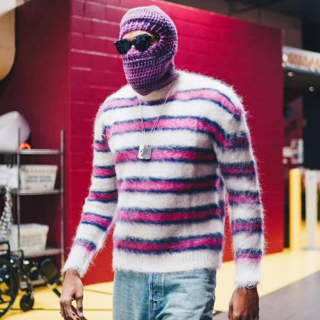 Striped Loose Fit Sweater – High Street Style - MRC STORESweaters & HoodiesMy StoreHigh Street Loose - Fit Striped Sweater – Trendy American Style for Autumn - MRC STOREMRC STORECJYD223595706FUApricot BlackL