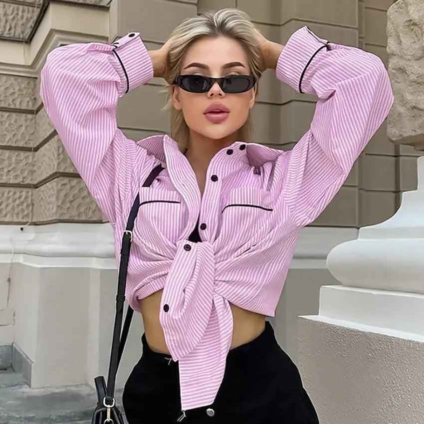 Striped Loose Shirt - MRC STORETopMy StoreStriped Loose ShirtMRC STORECJYD210704703CXStripesL