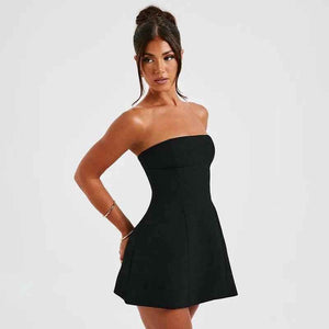 Summer Solid Backless Mini Dress - MRC STOREclothesMy StoreSummer Solid Backless Mini DressMRC STORECJLY201775803CXBlackL