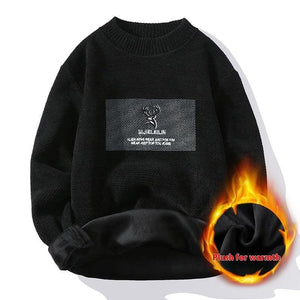 Super Soft Fleece Lined Knitted Sweater – Cozy Japanese Style Pullover - MRC STORESweaters & HoodiesMy StoreSuper Soft Fleece Lined Knitted Sweater – Cozy Japanese Style Pullover - MRC STOREMRC STORECJYD222807519SHH703 Black2XL