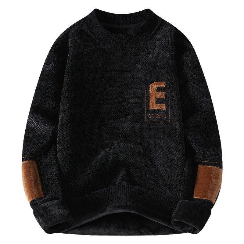 Super Soft Fleece Lined Knitted Sweater – Cozy Japanese Style Pullover - MRC STORE