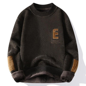 Super Soft Fleece Lined Knitted Sweater – Cozy Japanese Style Pullover - MRC STORE