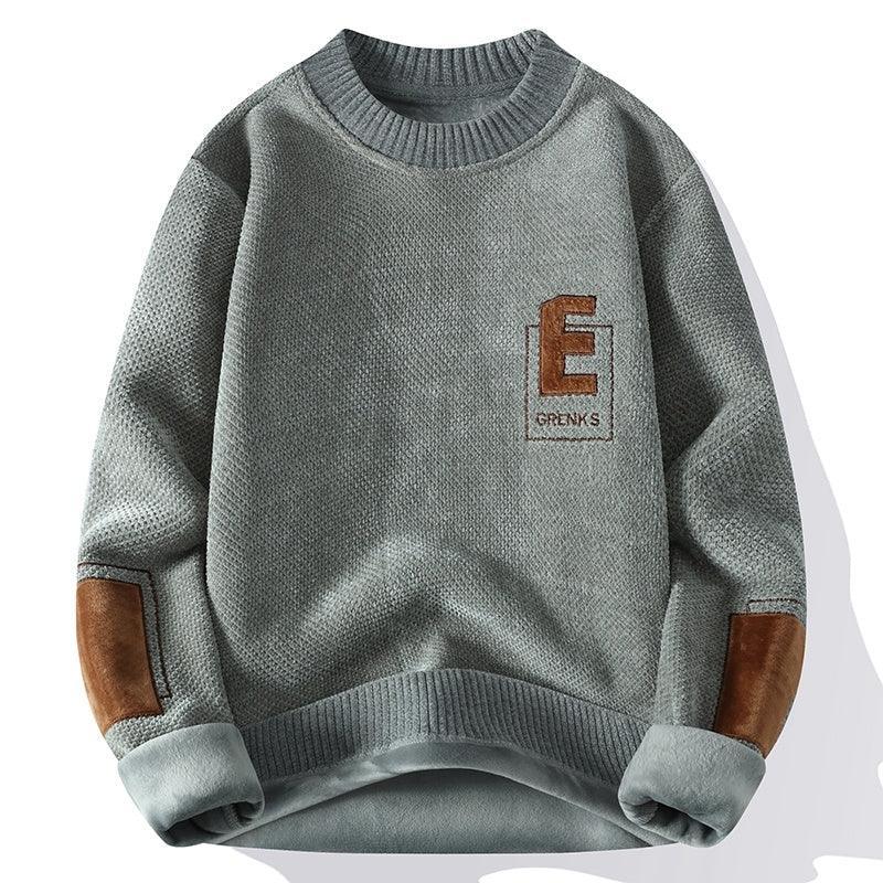 Super Soft Fleece Lined Knitted Sweater – Cozy Japanese Style Pullover - MRC STORE