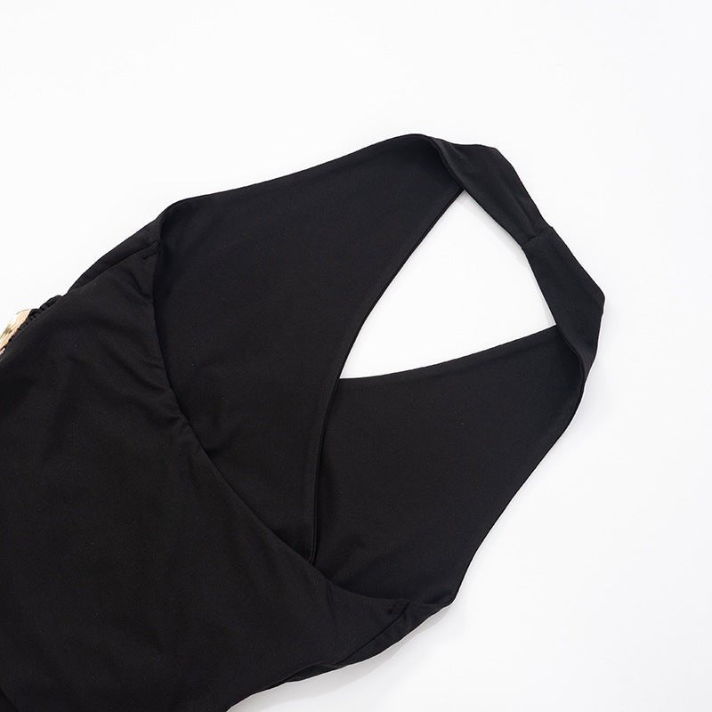 Suspender Top - V - Neck Pleated Navel - MRC STORETopMy StoreWomen’s Suspender Top - V - Neck Pleated Navel My Store MRC STORECJCS241982503CXBlackL