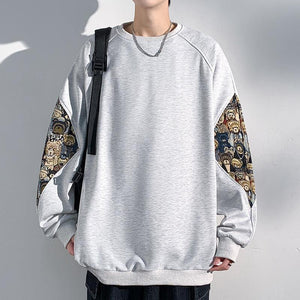 Teddy Bear Patchwork Hoodie – Chinese Style - MRC STORESweaters & HoodiesMy StoreChinese Style Teddy Bear Embroidered Patchwork Hoodie - Long Sleeve Round Neck Sweatshirt - MRC STOREMRC STORECJWY216855604DWLight Grey2XL