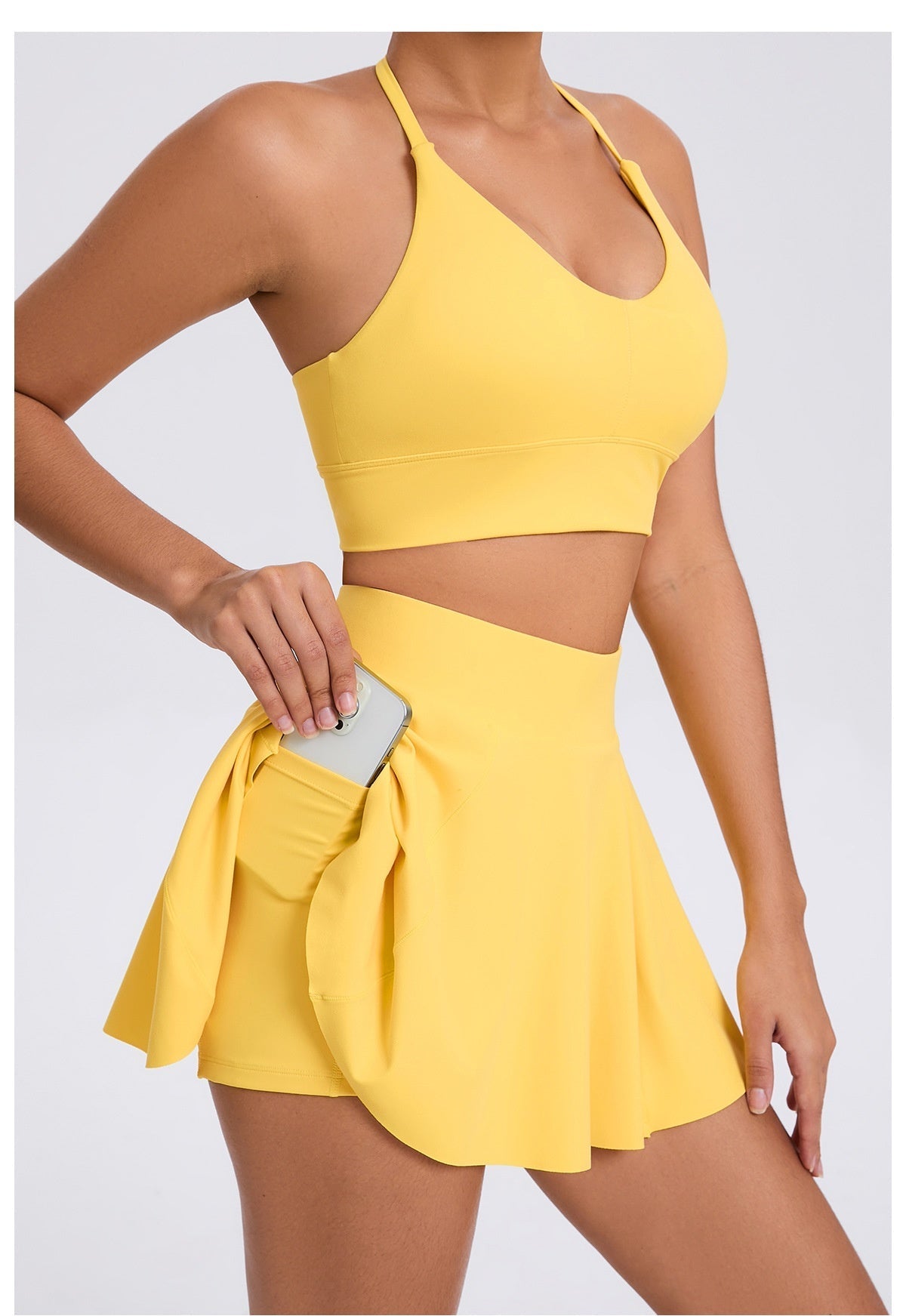Tennis Suit - Breathable Bra Skirt Set - MRC STOREsports suitMy StoreWomen’s Tennis Suit - Breathable Bra Skirt Set My Store MRC STORECJDK243230118RIYellowL