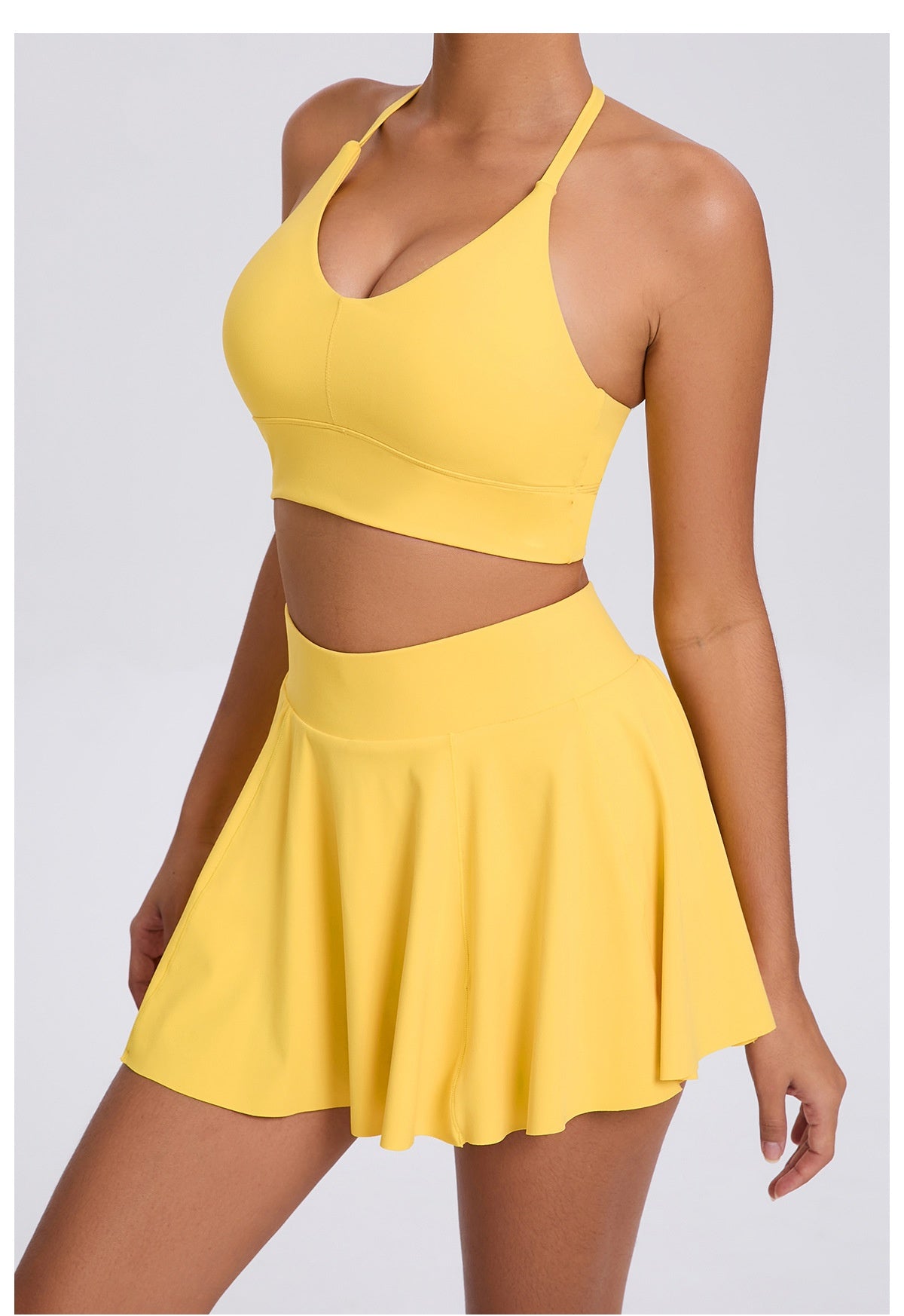 Tennis Suit - Breathable Bra Skirt Set - MRC STOREsports suitMy StoreWomen’s Tennis Suit - Breathable Bra Skirt Set My Store MRC STORECJDK243230118RIYellowL