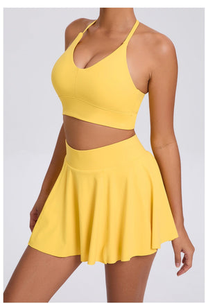 Tennis Suit - Breathable Bra Skirt Set - MRC STOREsports suitMy StoreWomen’s Tennis Suit - Breathable Bra Skirt Set My Store MRC STORECJDK243230118RIYellowL