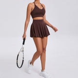 Tennis Suit - Breathable Bra Skirt Set - MRC STOREsports suitMy StoreWomen’s Tennis Suit - Breathable Bra Skirt Set My Store  38.28MRC STORECJDK243230112LOBrownL