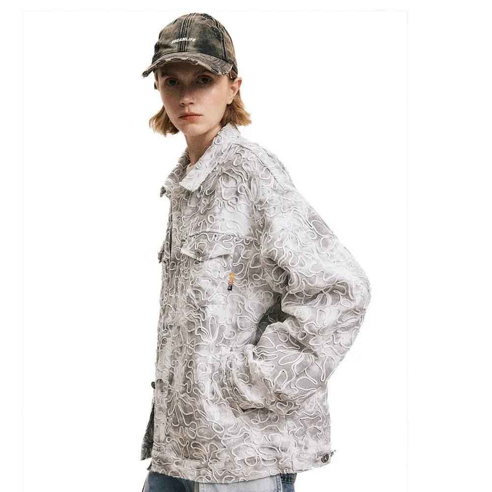 Tie Dye Gradient Street Jacket - MRC STOREtopMy StoreTie Dye Gradient Street JacketMRC STORECJXZ209511602BYGray WhiteL
