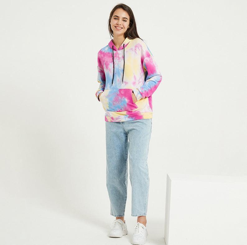 Tie - Dye Loose Fit Hoodie - MRC STORETopMy StoreTie - Dye Loose Fit Hoodie - MRC STOREMRC STORECJNSSYWY05232-Pink-2XLPink2XL
