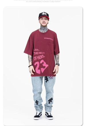 Trendy Fried Street Casual T-Shirt - MRC STORETopMy StoreTrendy Fried Street Casual T-Shirt - MRC STOREMRC STORECJYH151470004DWRedL