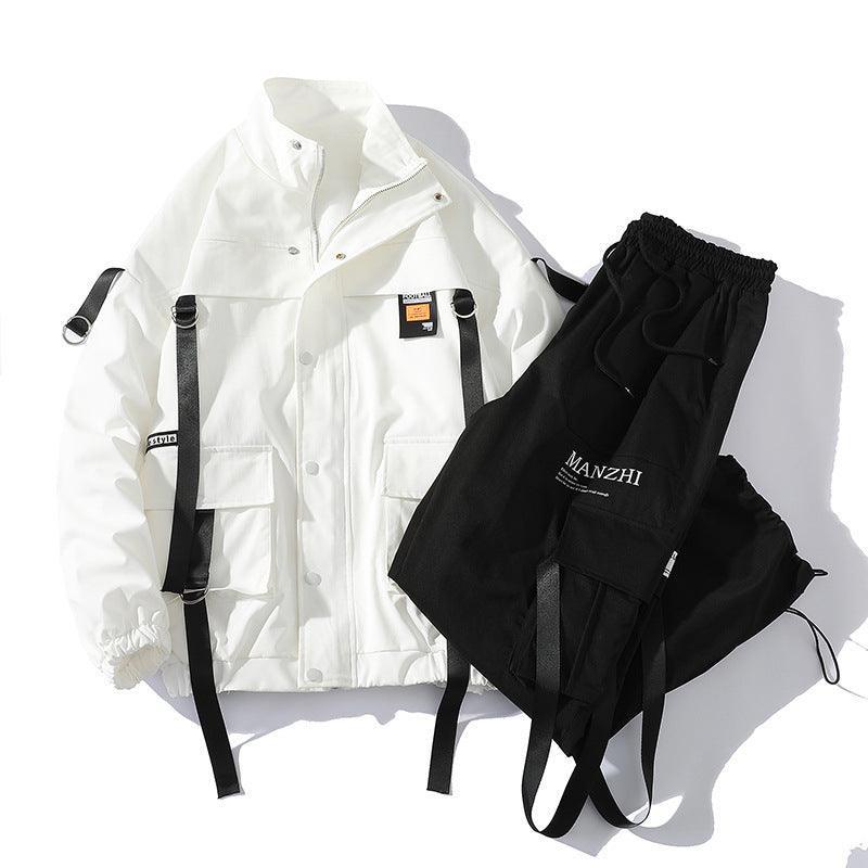 Trendy Plus Size Stand Collar Jacket Suit Set - Modern Elegance - MRC STOREsetMy StoreTrendy Plus Size Stand Collar Jacket Suit Set - Modern Elegance - MRC STOREMRC STORECJXZ160037813MNWhite2XL