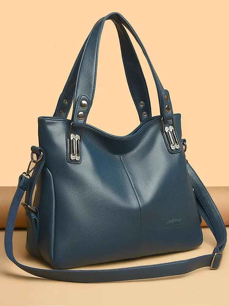Trendy PU Leather Bag Tote in Sophisticated Colors - MRC STOREAccessoriesMy StoreTrendy PU Leather Bag Tote in Sophisticated ColorsMRC STORECJNS205786907GTDark Khaki