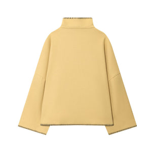 Turtleneck Long Sleeve Baggy Coat - MRC STOREJacketsMRC STORETurtleneck Long Sleeve Baggy CoatMRC STORECJYD255458503CXYellowL