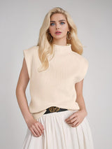 Turtleneck Vest Sweater – Abstract Pattern - MRC STORESweaters & HoodiesMy StoreWomen's Turtleneck Vest Sweater – Abstract Pattern Pullover in Versatile Colors - MRC STOREMRC STORECJMY227267203CXApricotL