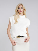 Turtleneck Vest Sweater – Abstract Pattern - MRC STORESweaters & HoodiesMy StoreWomen's Turtleneck Vest Sweater – Abstract Pattern Pullover in Versatile Colors - MRC STOREMRC STORECJMY227267211KPWhiteL