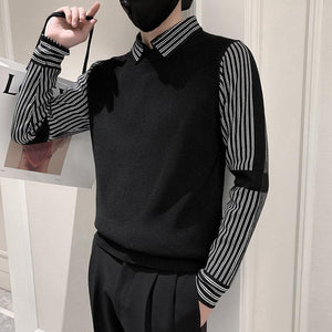 Two Piece Slim Fit Knitted Sweater Set – Stylish & Versatile - MRC STORESweaters & HoodiesMy StoreTwo Piece Slim Fit Knitted Sweater Set – Stylish & Versatile - MRC STOREMRC STORECJYD223559007GTBlackL