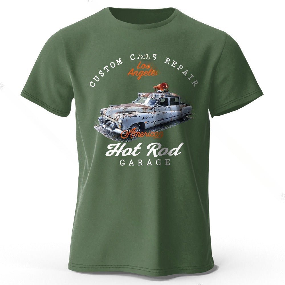 Unisex Car Club T-Shirt - Patch Print Casual - MRC STORET-ShirtsMy StoreUnisex Car Club T-Shirt - Patch Print Casual My Store  22.24MRC STORECJYH241293739MNArmyGreenL