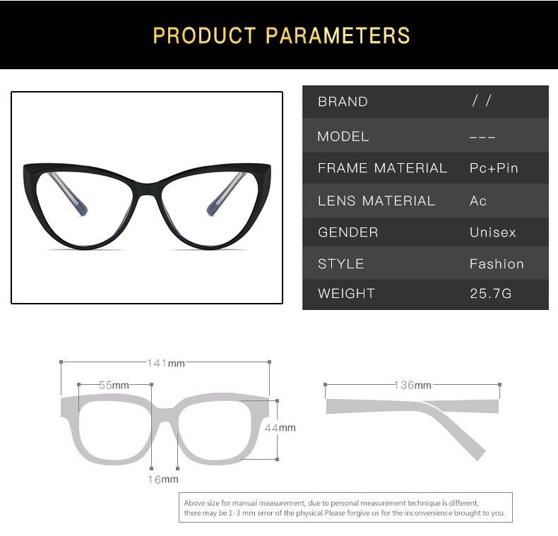 Unisex Cat Eye Glasses - Anti - Blue Retro Fit - MRC STOREAccessoriesMy StoreUnisex Cat Eye Glasses - Anti - Blue Retro Fit My Store MRC STORECJYD234950402BYTwo Leopard Print Middle BlackTransparent