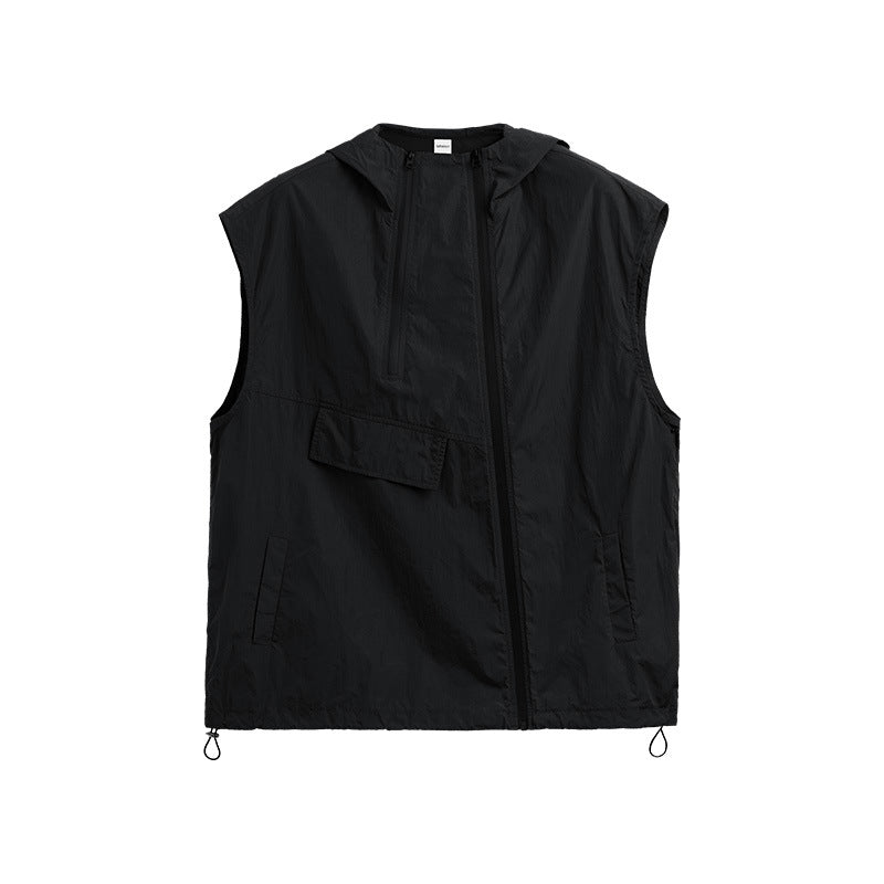 Unisex Hooded Vest - Zipper Japanese Street Coat - MRC STOREJacketsMy StoreUnisex Hooded Vest - Zipper Japanese Street Coat My Store  33.16MRC STORECJYD235855307GTDark GrayL