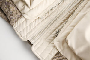 Unisex PU Stitching Cotton - Padded Jacket - MRC STOREJacketsMy StoreUnisex PU Stitching Cotton - Padded Jacket My Store MRC STORECJPK249059902BYBeigeL