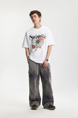 Unisex Puff Print T-Shirt - Daisy Design - MRC STORET-ShirtsMy StoreUnisex Puff Print T-Shirt - Daisy Design My Store MRC STORECJYH233201402BYWhiteL