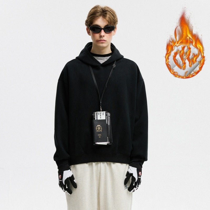 Unisex Short Wide Fleece Hooded Sweatshirt - MRC STOREHoodieMRC STOREUnisex Short Wide Fleece Hooded Sweatshirt MRC STORE  80.00MRC STORECJWY259533167OLBlack velvetL