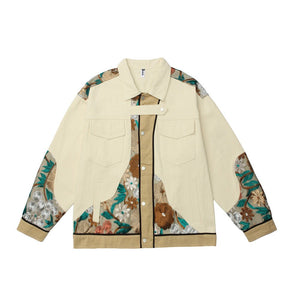 Unisex Stitching Lace Coat – Casual Khaki Jacket for Youth - MRC STOREJacketsMRC STOREUnisex Stitching Lace Coat – Casual Khaki Jacket for Youth My Store MRC STORECJXZ195934802BYKhakiL