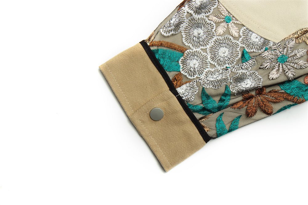 Unisex Stitching Lace Coat – Casual Khaki Jacket for Youth - MRC STOREJacketsMRC STOREUnisex Stitching Lace Coat – Casual Khaki Jacket for Youth My Store MRC STORECJXZ195934802BYKhakiL