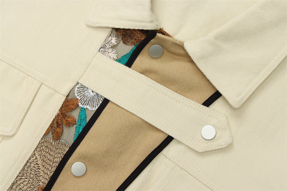 Unisex Stitching Lace Coat – Casual Khaki Jacket for Youth - MRC STOREJacketsMRC STOREUnisex Stitching Lace Coat – Casual Khaki Jacket for Youth My Store MRC STORECJXZ195934802BYKhakiL