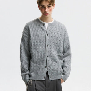 Unisex Twisted Solid Color Sweater Cardigan - MRC STORESweaters & HoodiesMRC STOREUnisex Twisted Solid Color Sweater Cardigan MRC STORE  82.99MRC STORECJWY259534410JQShallow Flower Ash2XL