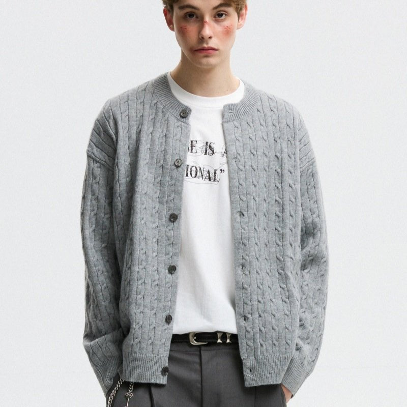 Unisex Twisted Solid Color Sweater Cardigan - MRC STORESweaters & HoodiesMRC STOREUnisex Twisted Solid Color Sweater Cardigan MRC STORE MRC STORECJWY259534415OLNavy Blue2XL