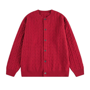 Unisex Twisted Solid Color Sweater Cardigan - MRC STORESweaters & HoodiesMRC STOREUnisex Twisted Solid Color Sweater Cardigan MRC STORE  82.99MRC STORECJWY259534423WDRed2XL