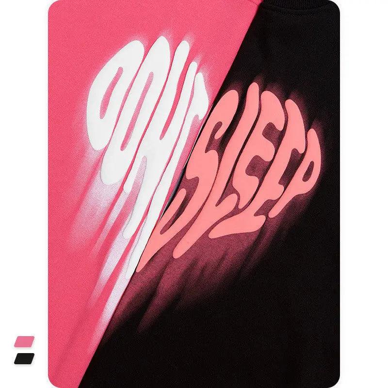 Unreal Heart Foam Print Crew Neck Sweatshirt - MRC STORETopMy StoreUnreal Heart Foam Print Crew Neck Sweatshirt - MRC STOREMRC STORECJYH140183307GTRose RedL